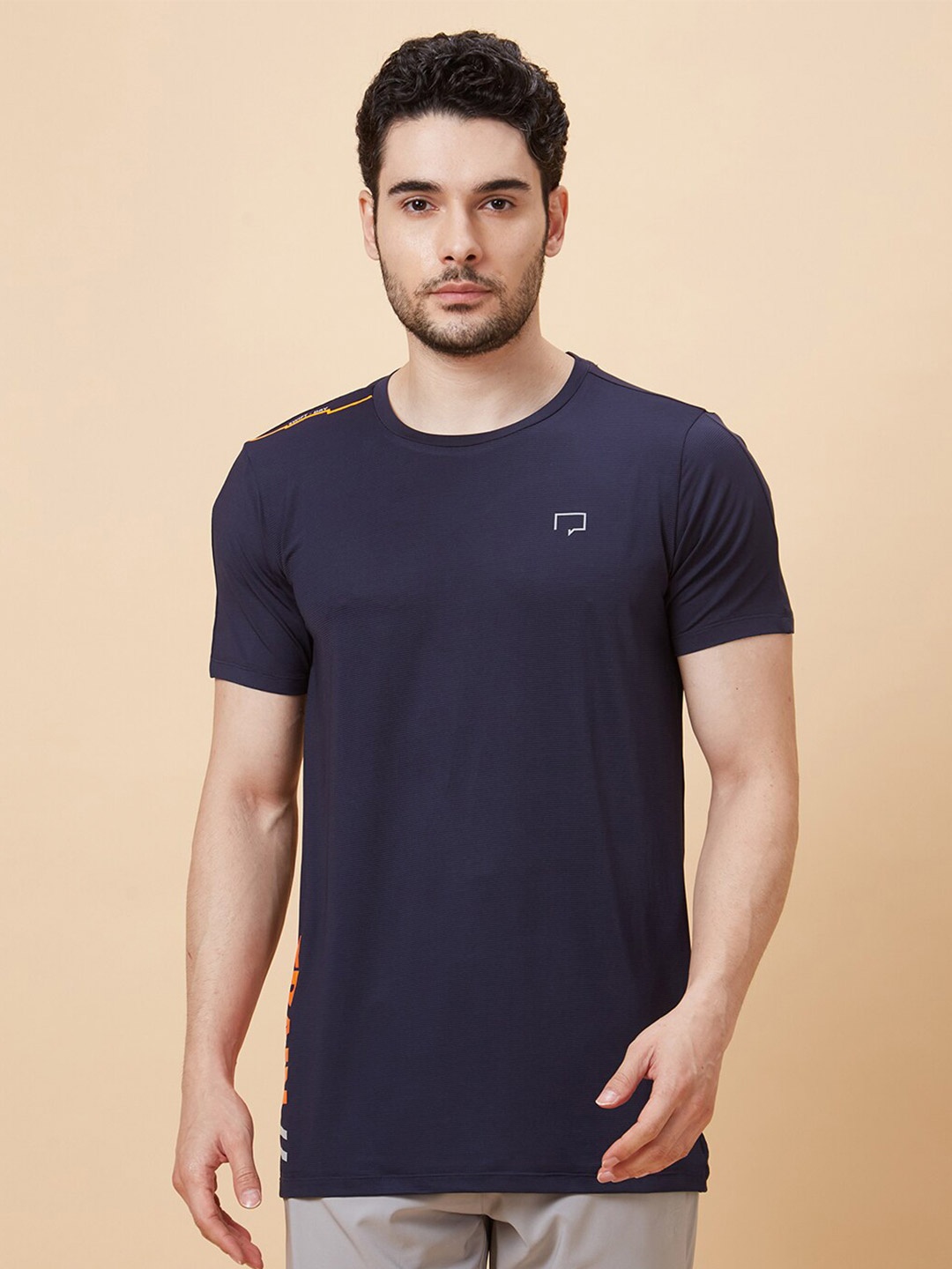 

ROAR FOR GOOD Round Neck Short Sleeves T-shirt, Navy blue