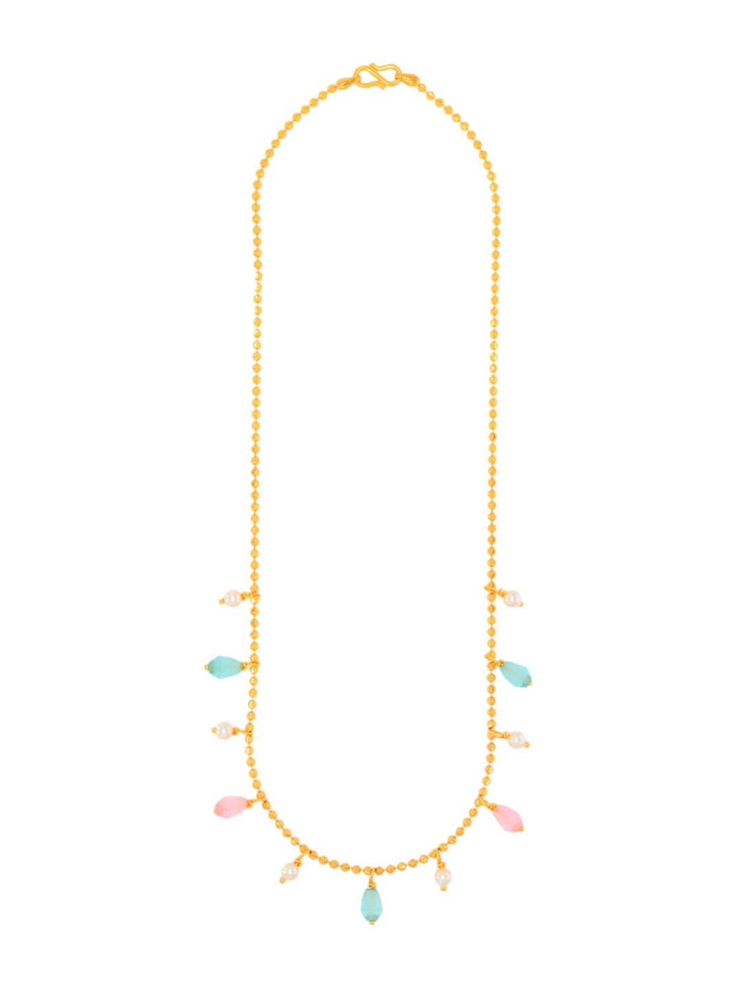 

BHIMA 22K Hallmark 916 Purity Yellow Gold Colour Stone Necklace
