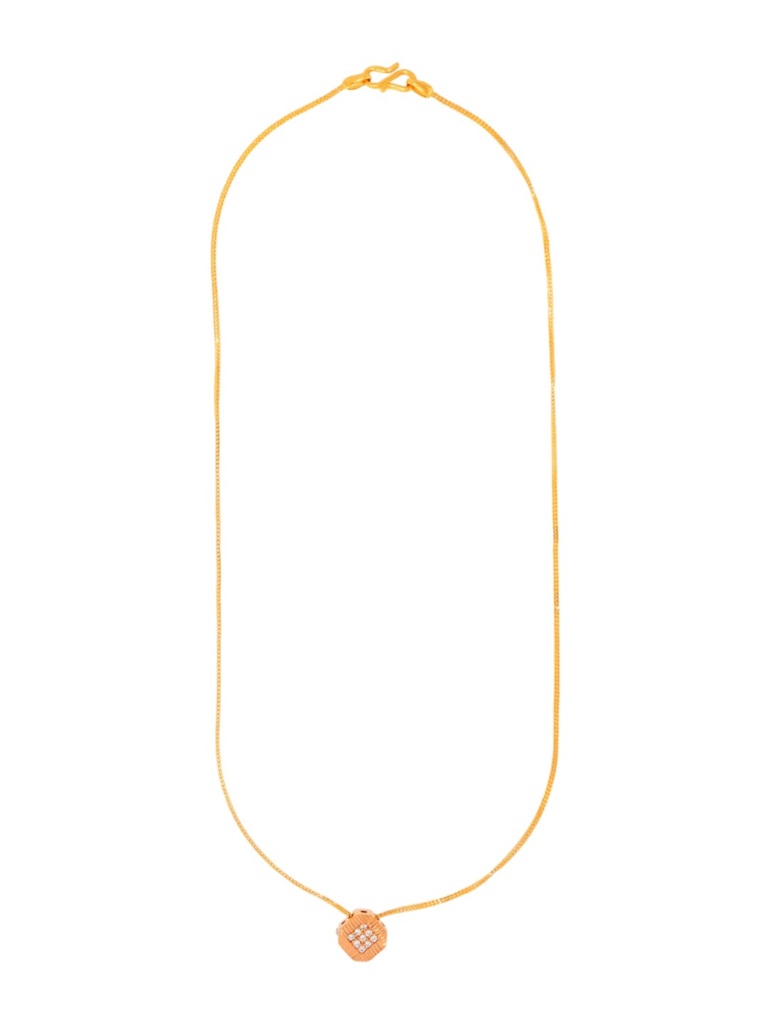 

BHIMA 22K Hallmark 916 Purity Yellow Gold Stone Pendant Necklace