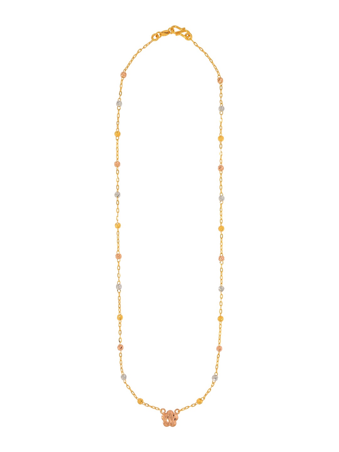 

BHIMA 22K Hallmark 916 Purity Yellow Gold Rose Pendant Necklace
