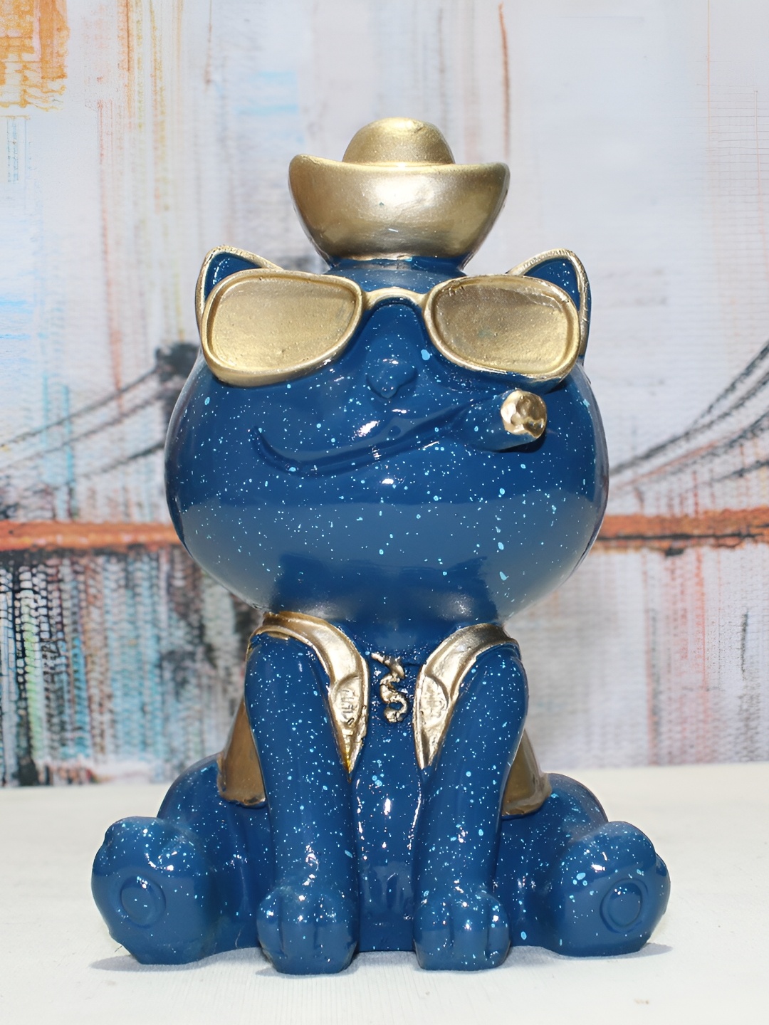 

Vikarafty Blue Birds and Animals Curio Showpiece