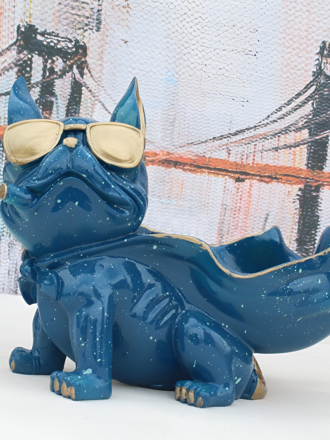 

Vikarafty Blue Birds and Animals Curio Showpiece