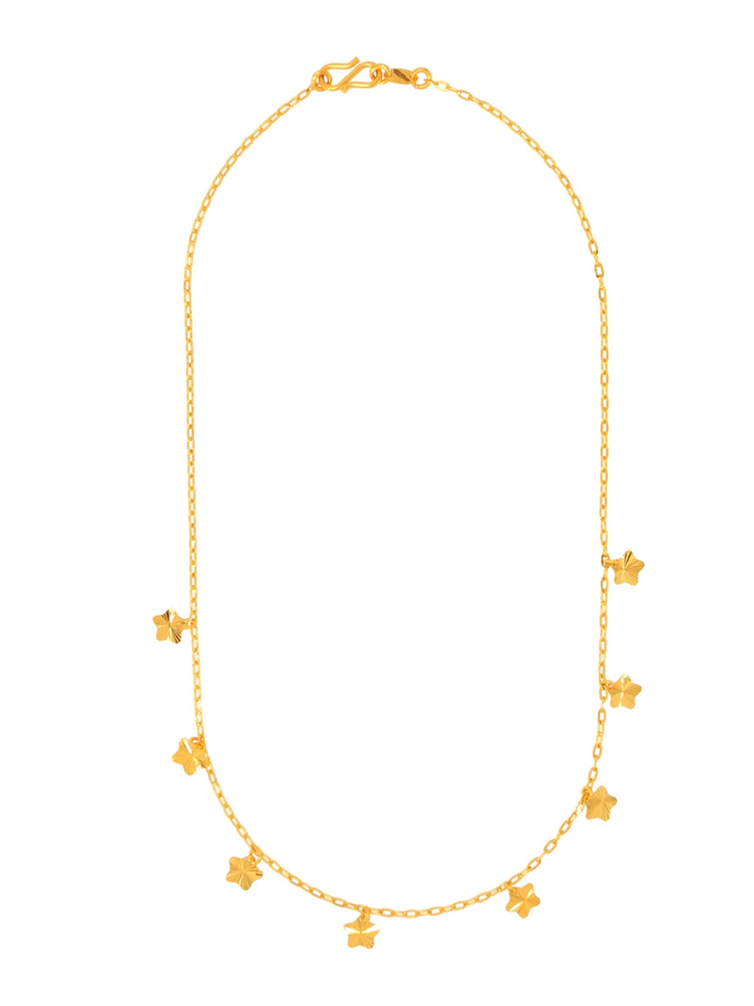 

BHIMA 22K Hallmark 916 Purity Yellow Gold Multi Star Necklace