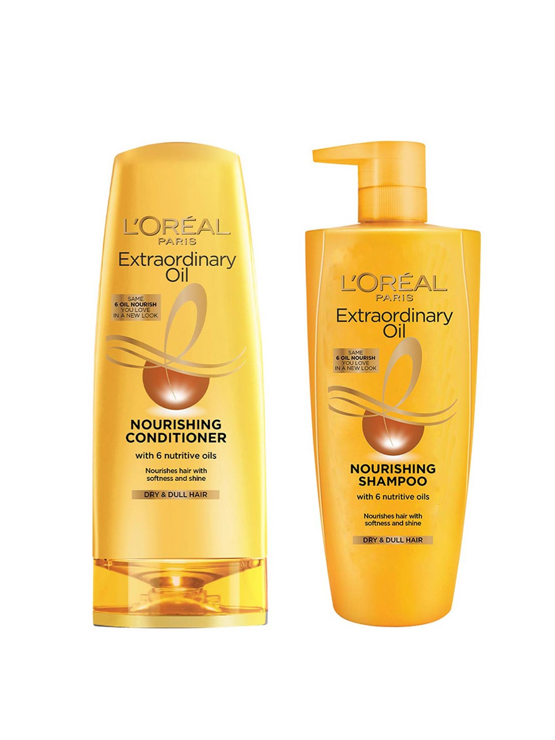 

LOreal Paris Extraordinary Oil Nourishing Shampoo & Conditioner Duo, Yellow