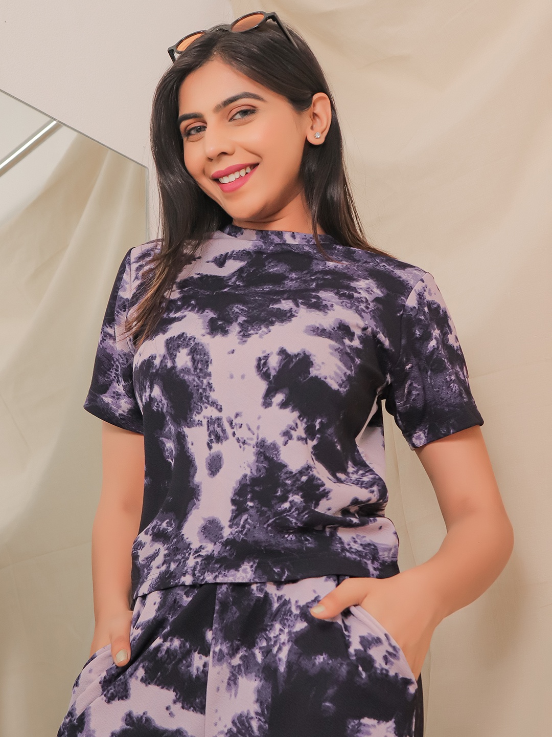 

J Turritopsis Printed Top With Joggers, Blue