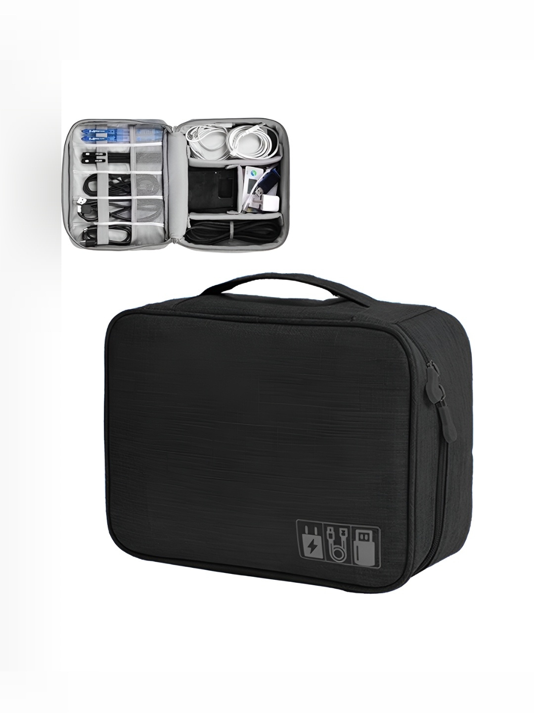 

Cortina Black Water Resistant Pouch Electronics Accessories Organizer