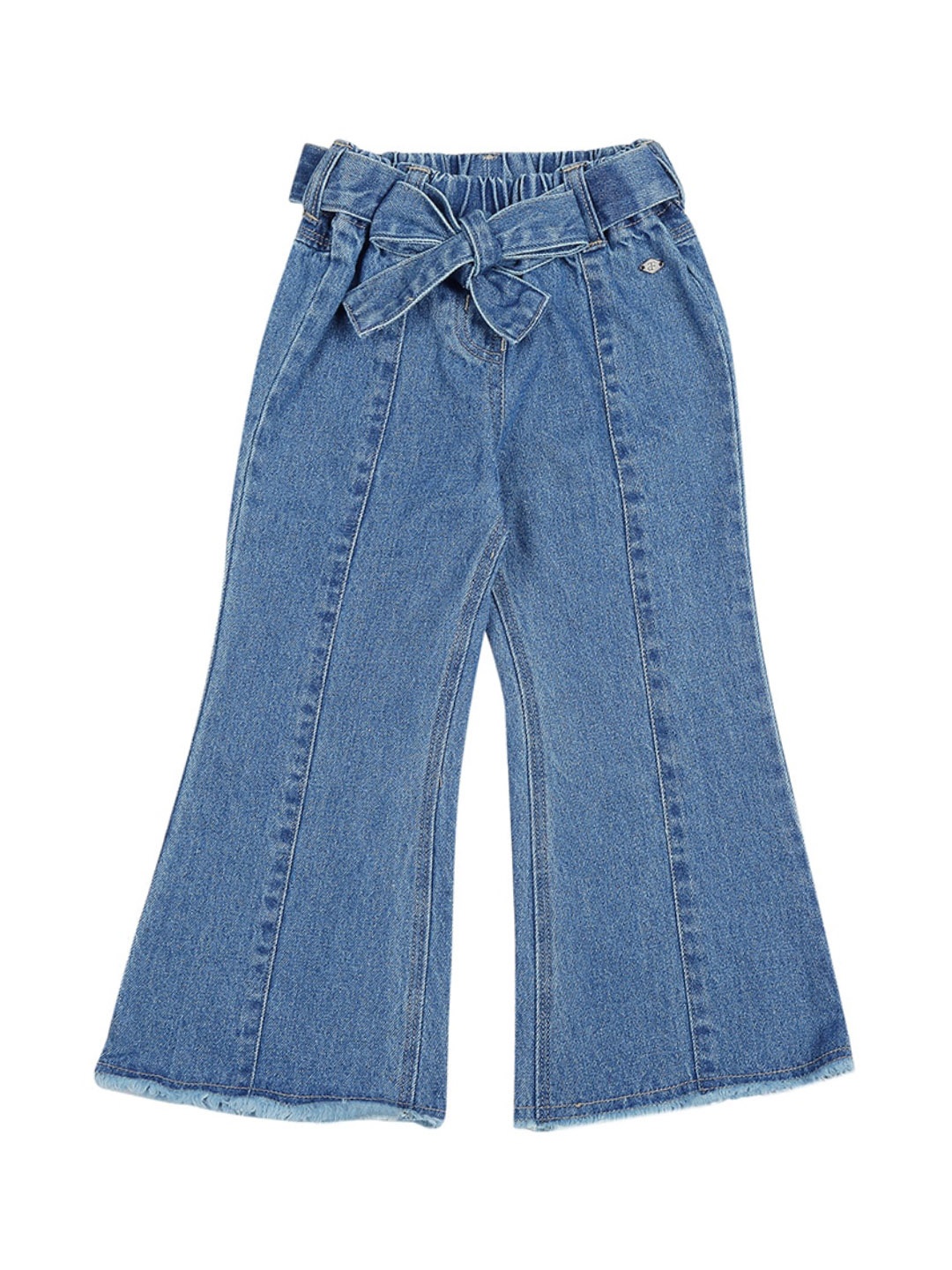 

Actuel Girls Bootcut Clean Look Belted Pure Cotton Jeans, Blue