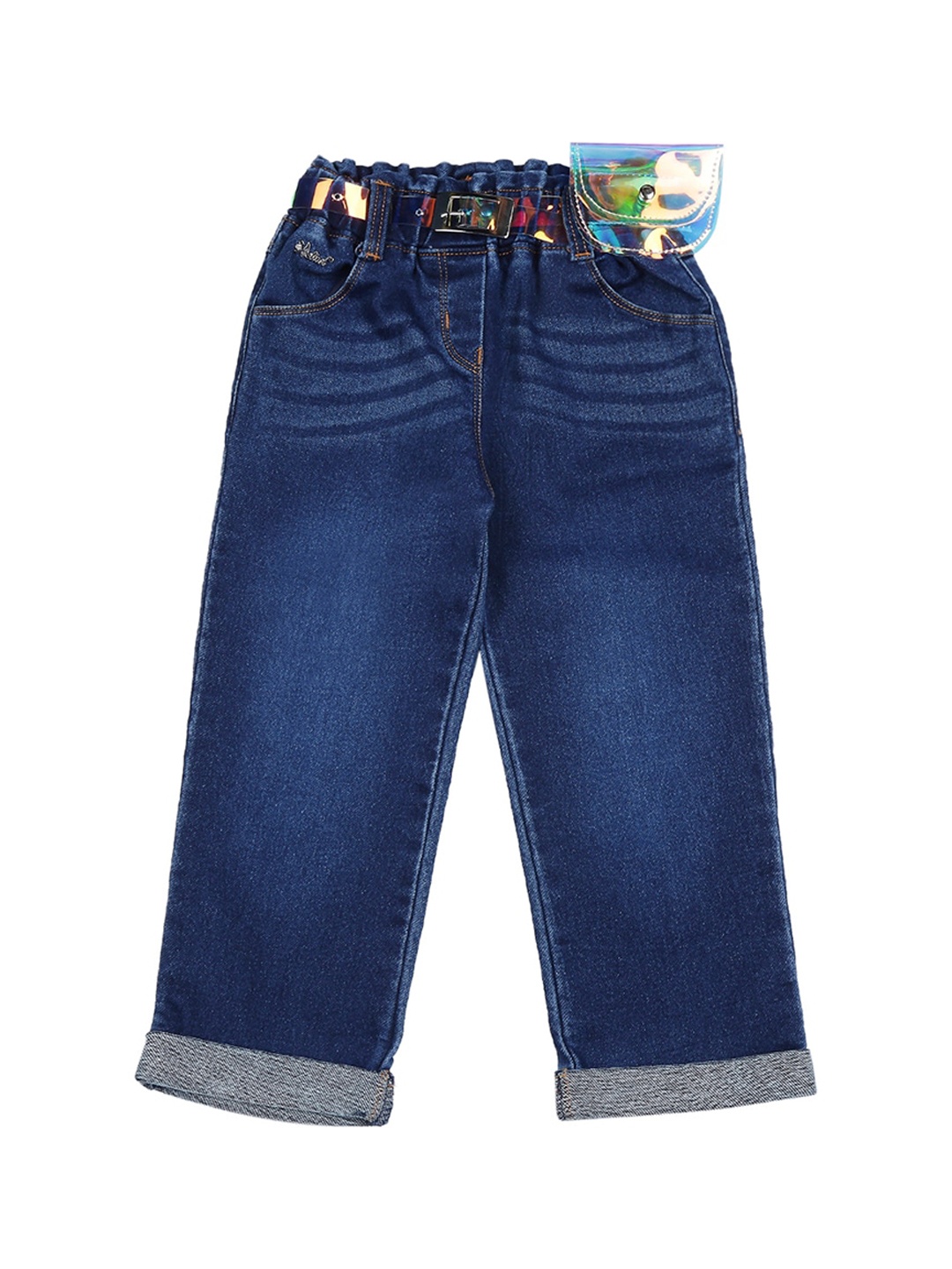 

Actuel Girls Relaxed Fit Light Fade Pure Cotton Jeans, Blue