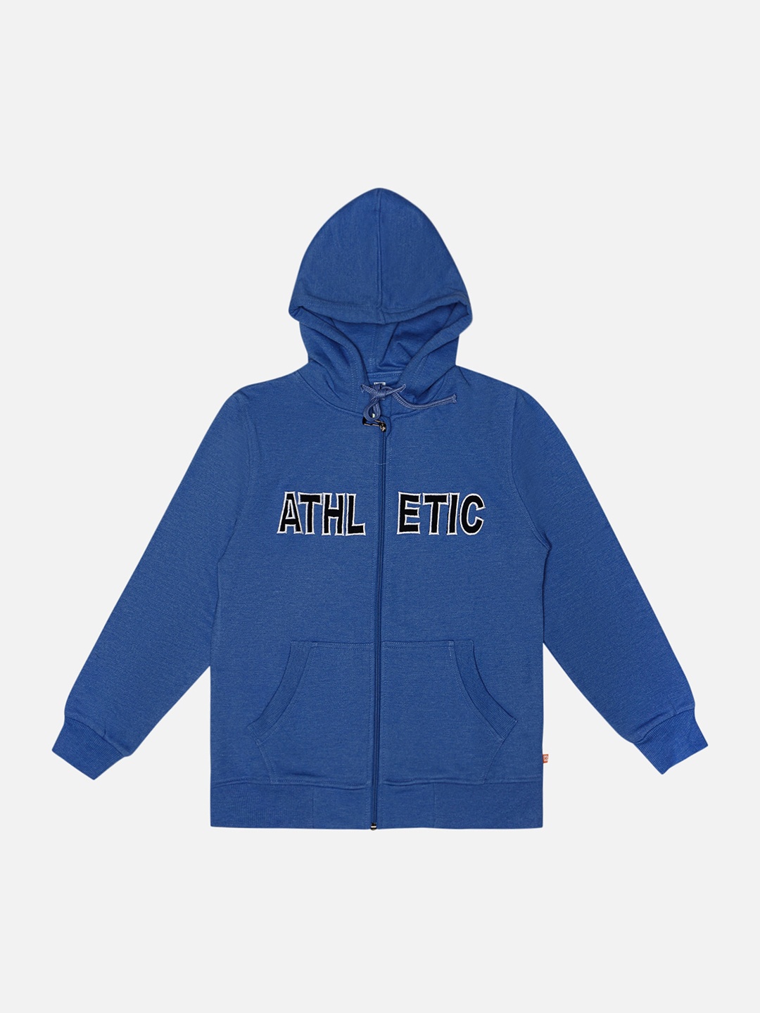 

Bodycare Boys Typography Embroidered Hooded Cotton Front-Open Sweatshirt, Blue