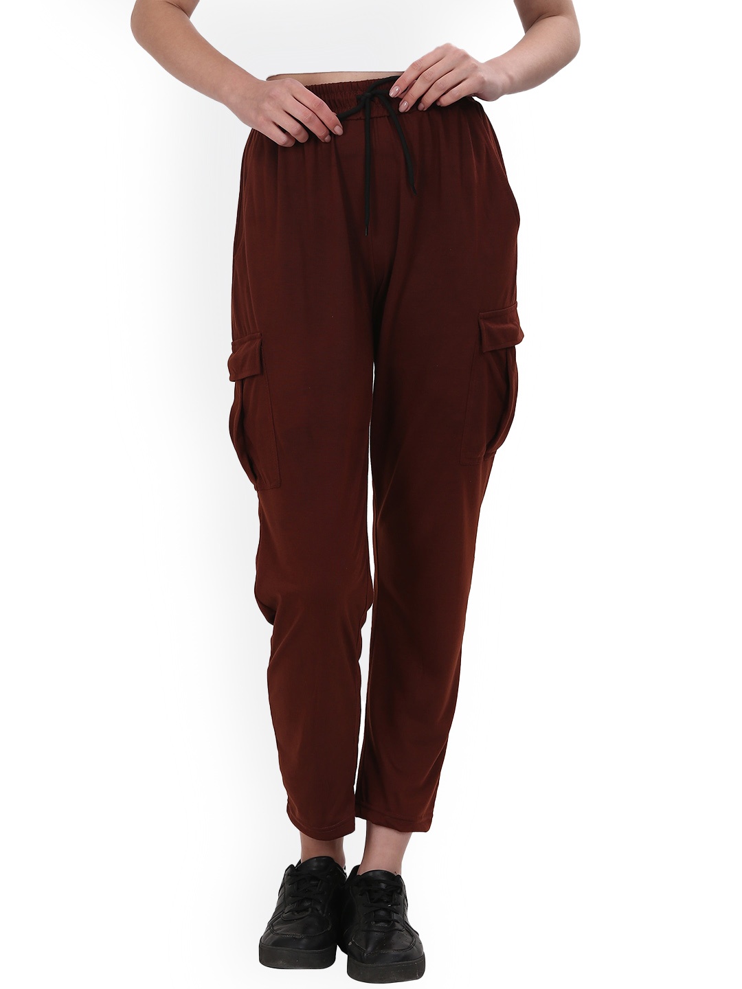 

Fashionable Women Cotton Mid-Rise Track Pant, Brown