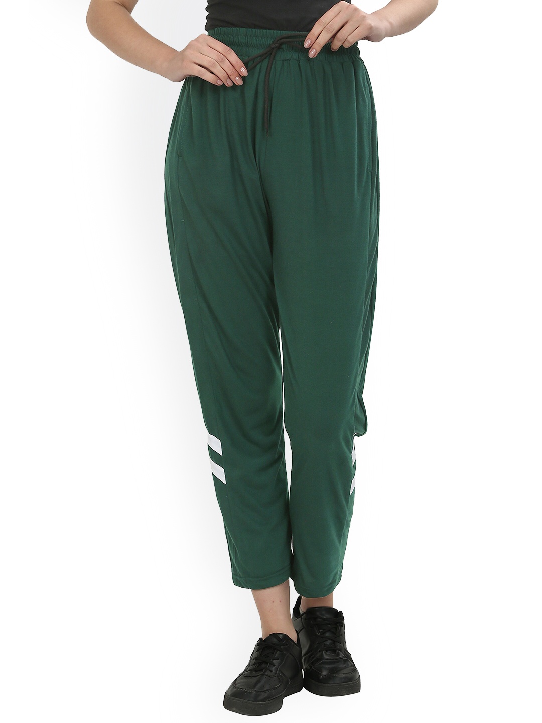

Fashionable Women Mid Rise Cotton Track Pant, Green
