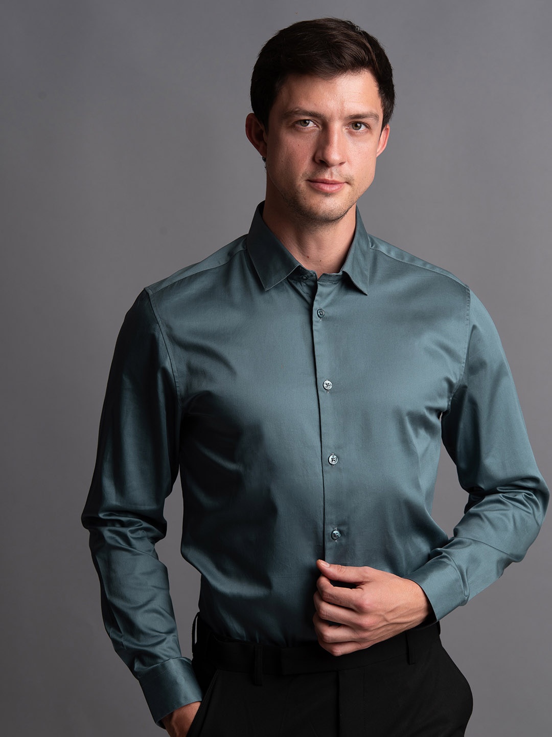 

ARISTOBRAT Men Slim Fit Opaque Casual Shirt, Blue