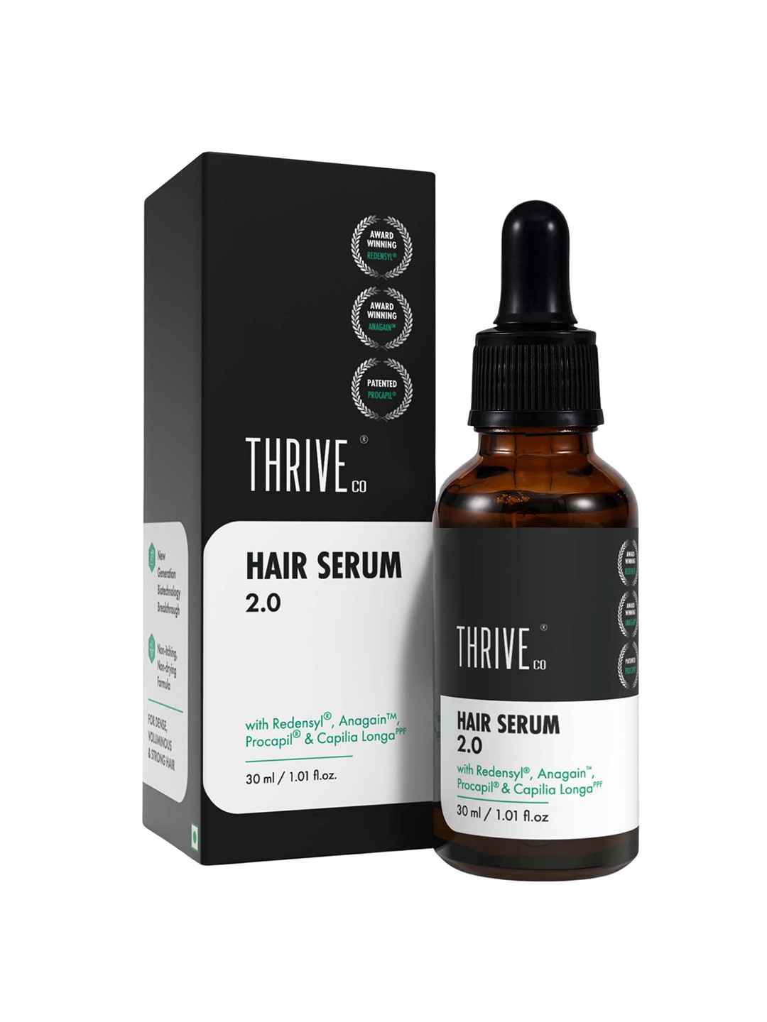 

Thriveco 2.0 Hair Growth Serum For Hair Fall - 30ml, Black