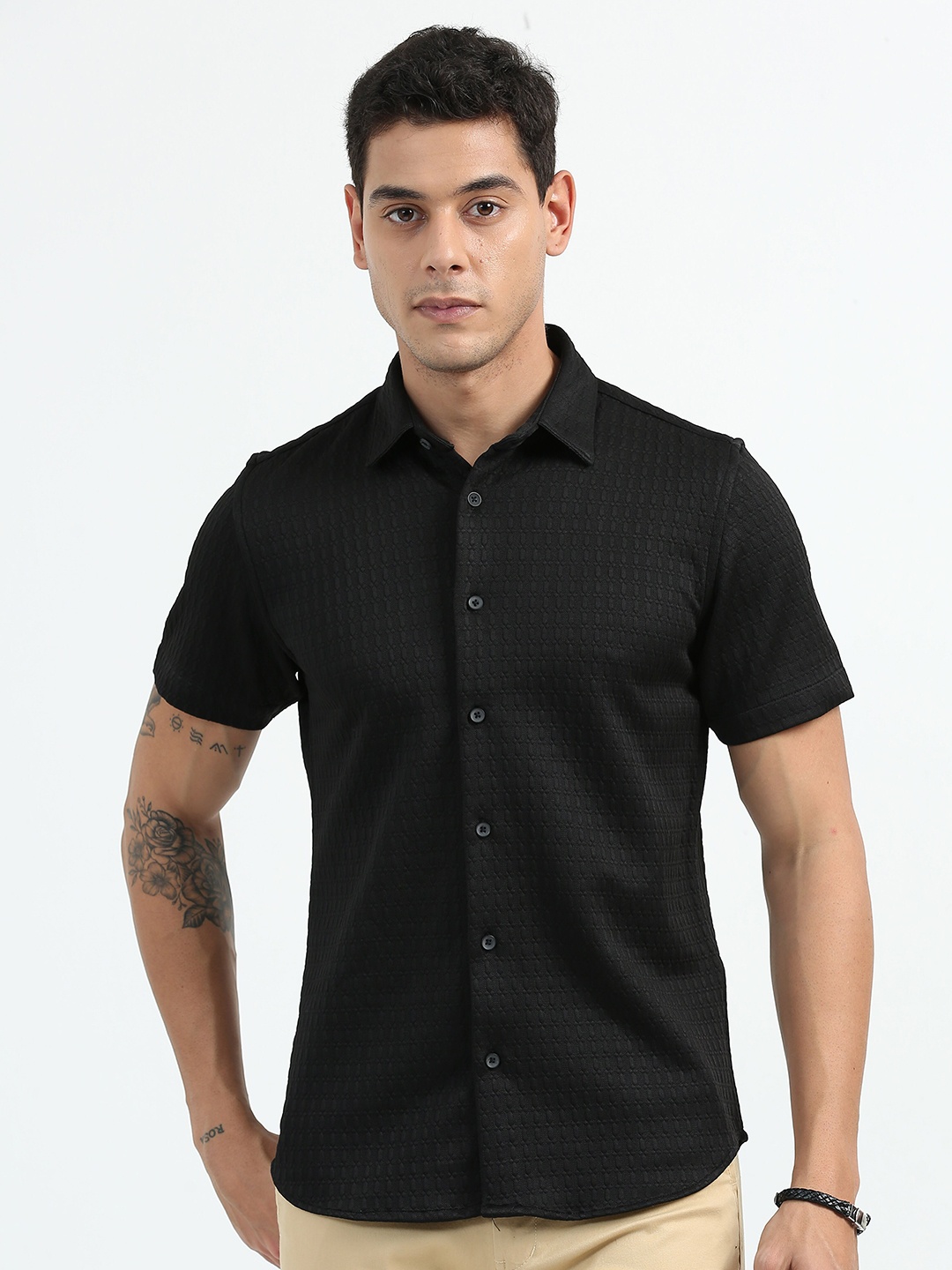 

RIDELIFE Original Slim FiT Casual Shirt, Black