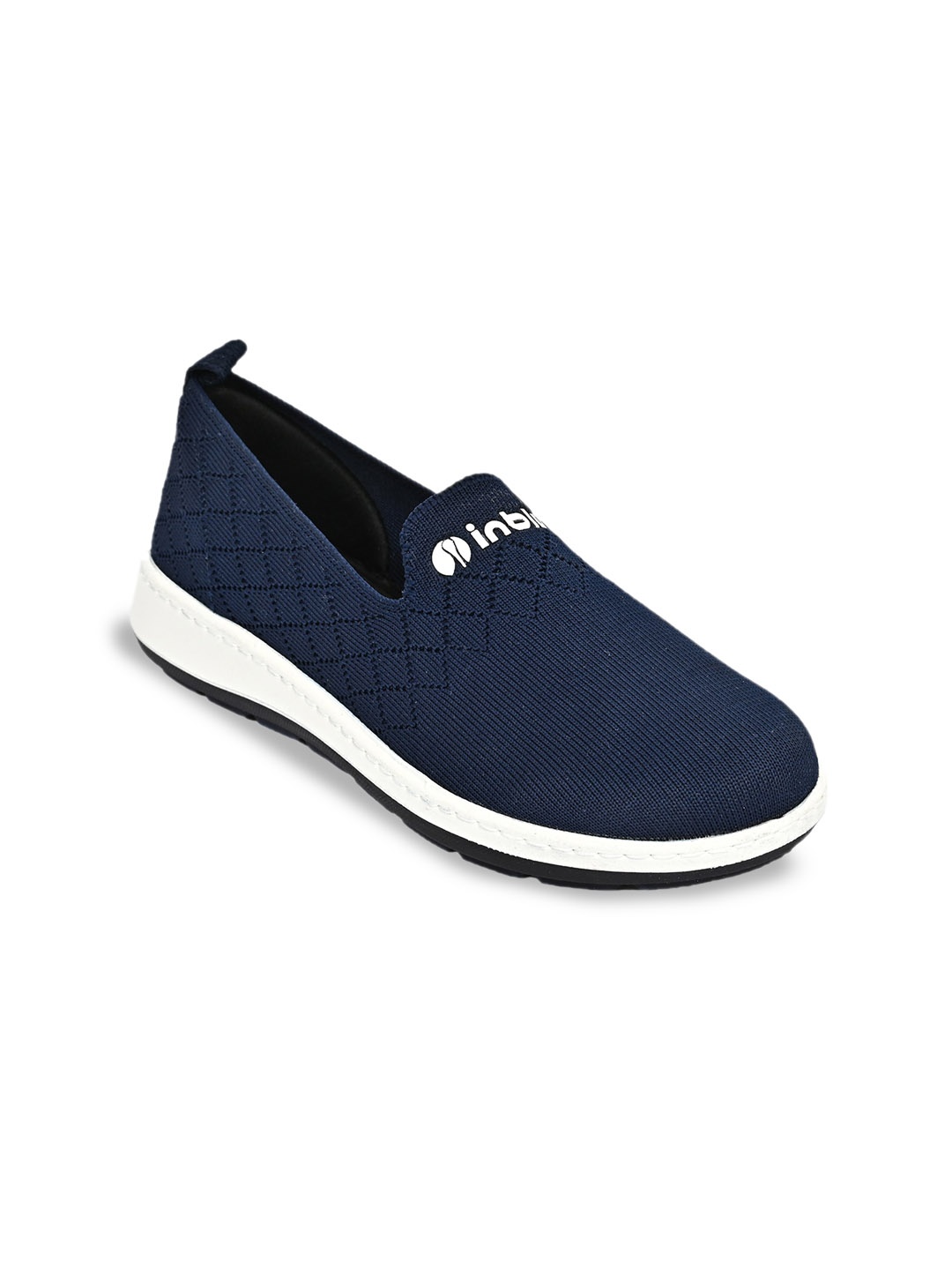 

Inblu Women Woven Design Slip-On Sneakers, Blue