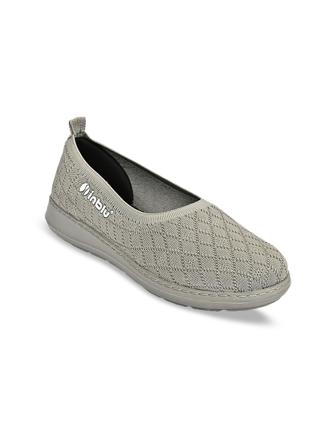 

Inblu Women Textured Slip-On Sneakers, Grey