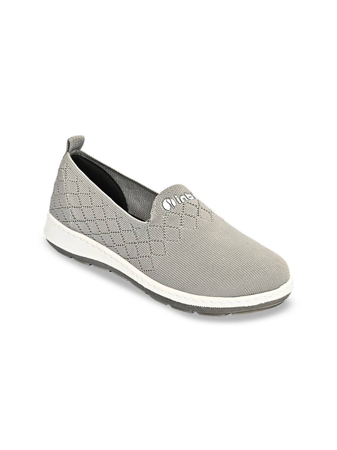 

Inblu Women Printed Slip-On Sneakers, Grey