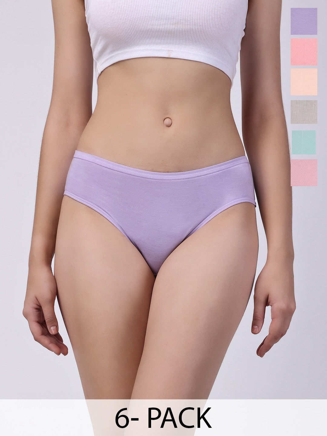 

Floret Pack Of 6 Assorted Hipster Briefs