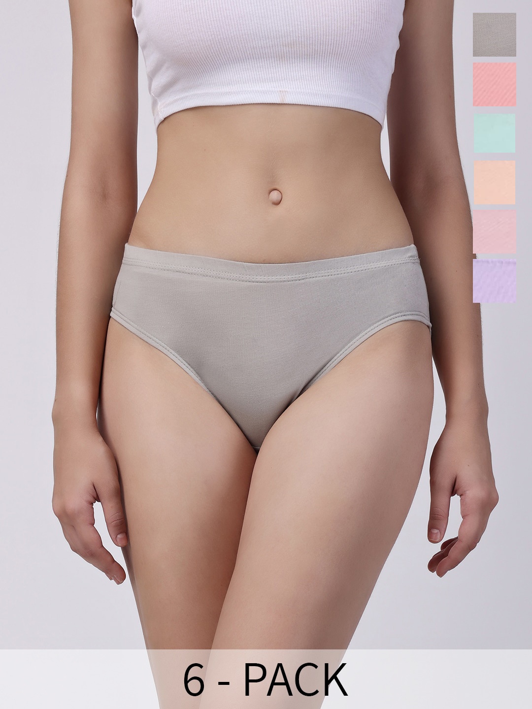 

Floret Pack Of 6 Assorted Hipster Briefs