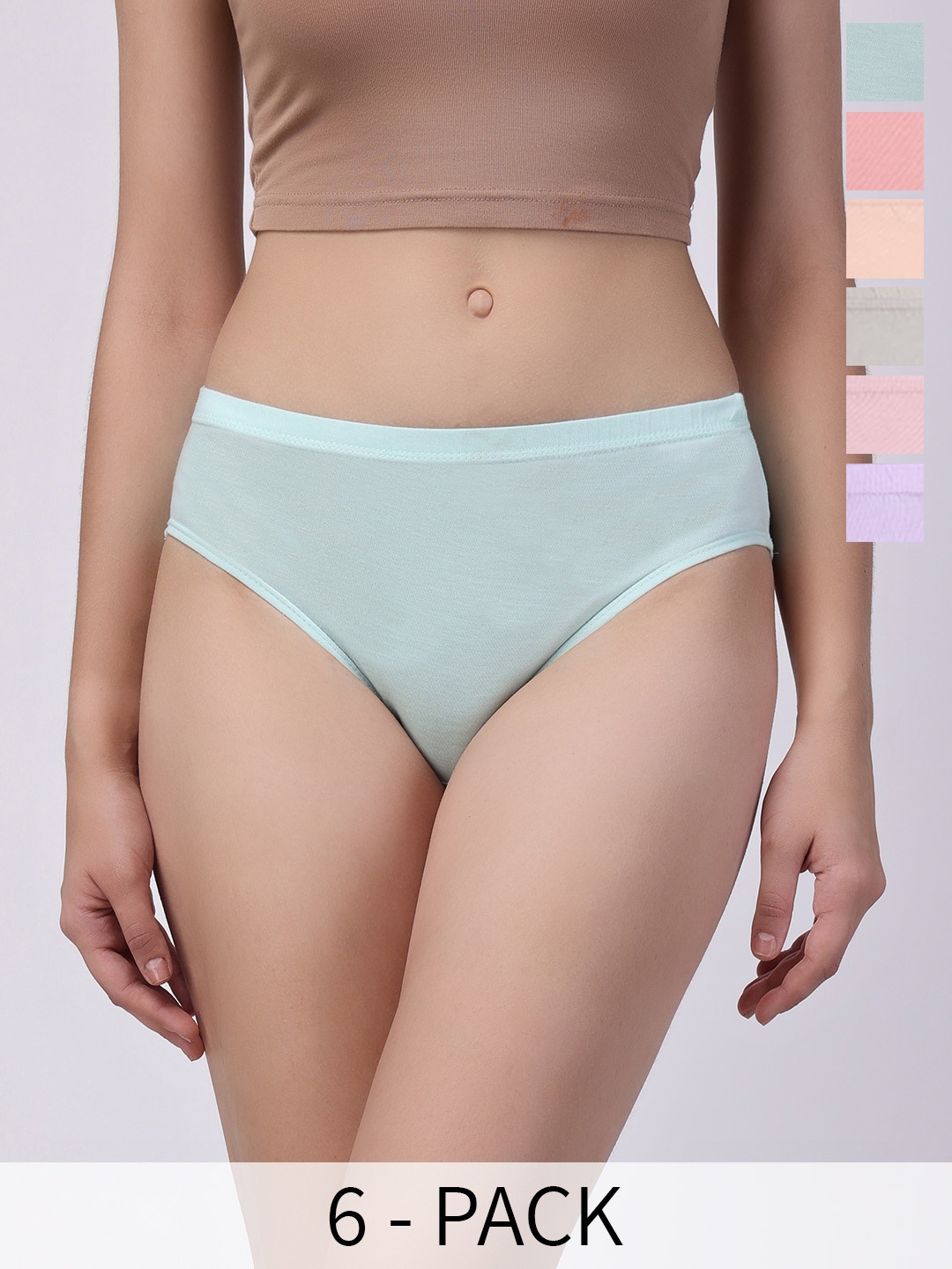 

Floret Pack Of 6 Assorted Hipster Briefs