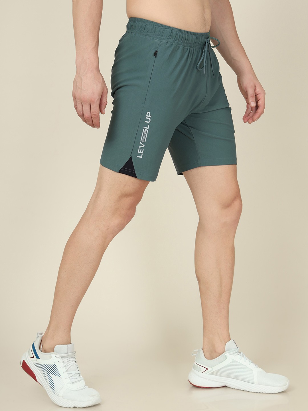 

Technosport Men Slim Fit Anti Microbial Technology Active Shorts, Green