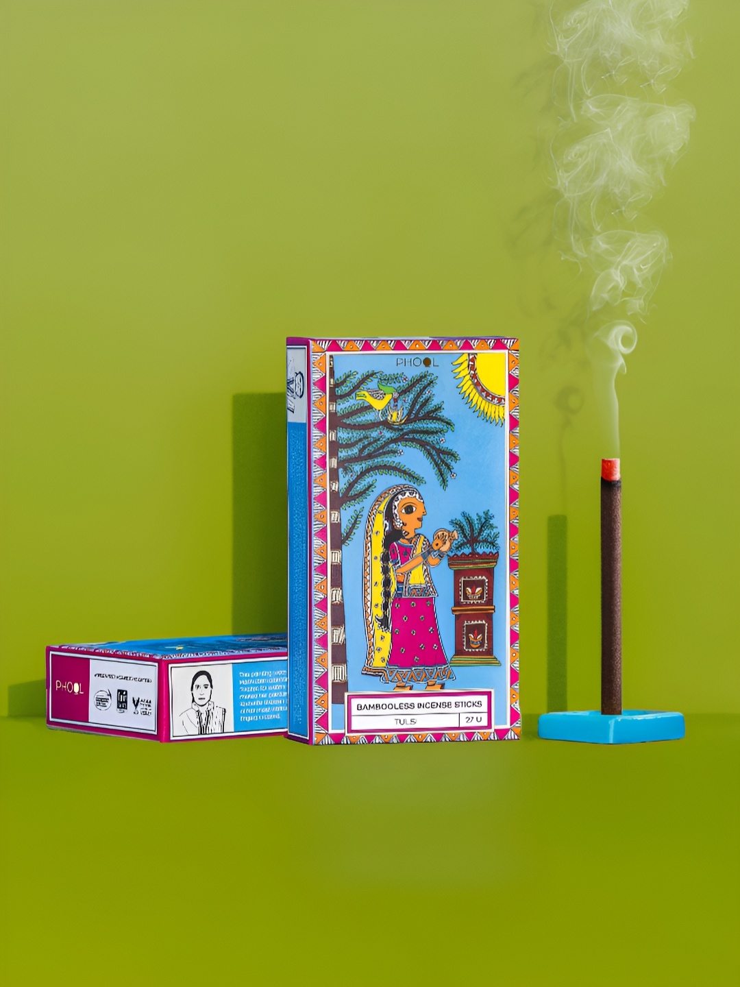 

Phool 27 Pieces Tulsi Bambooless Incense Sticks, Blue