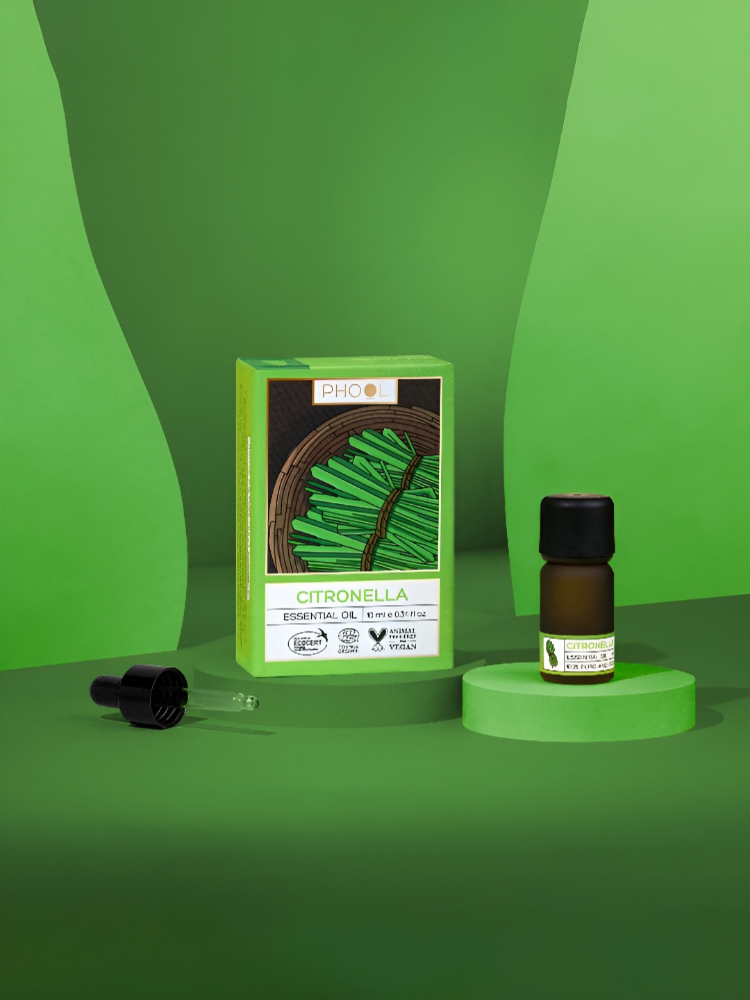 

Phool Citronella Essential Oil 10ml, Transparent