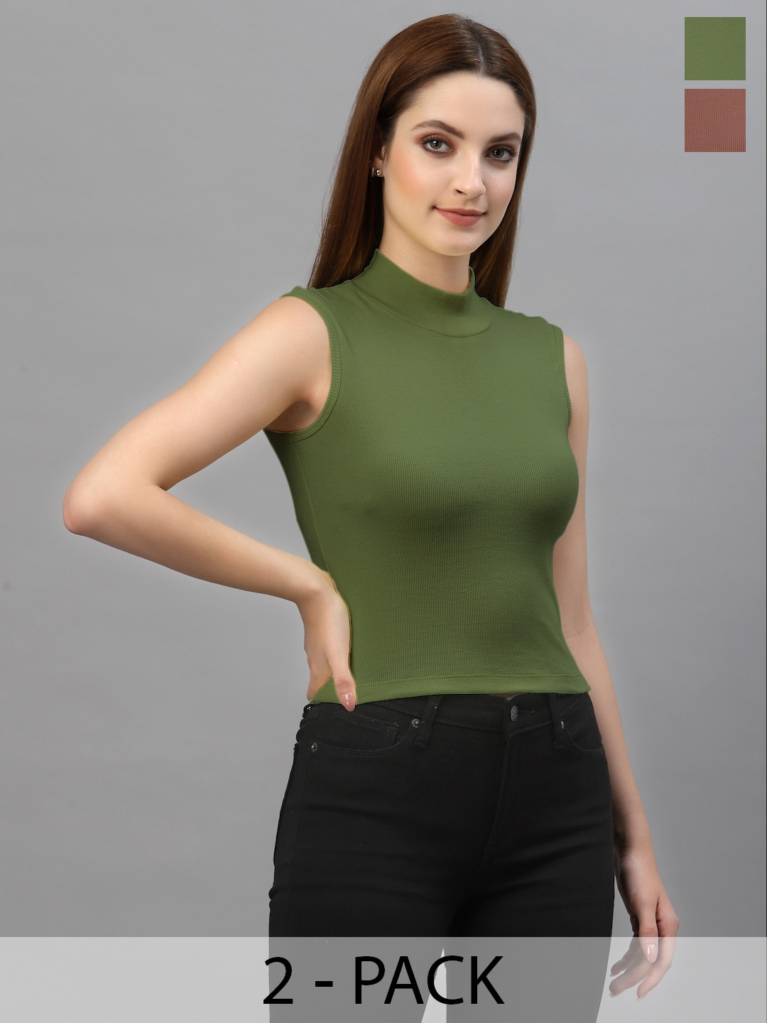 

Friskers Cotton Fitted Top, Brown
