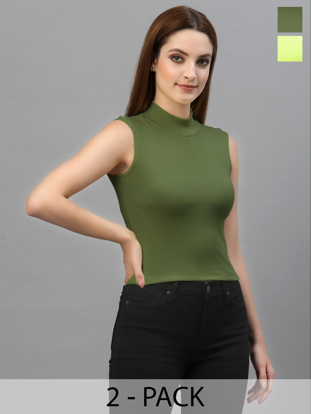 

Friskers Cotton Fitted Top, Fluorescent green