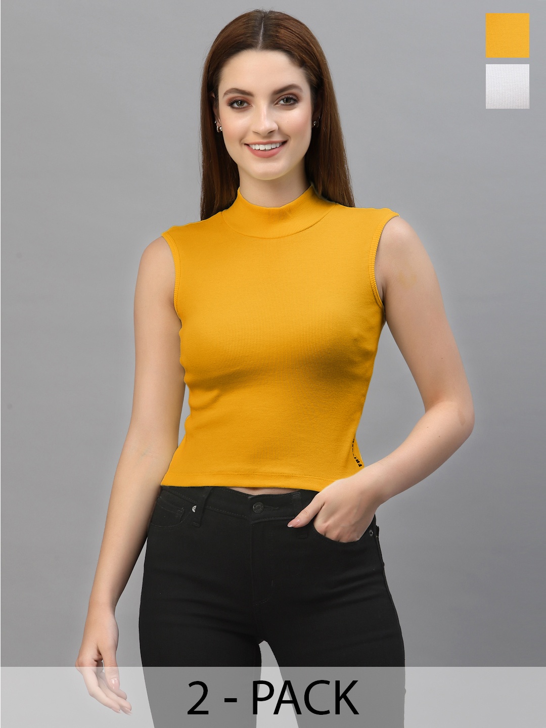

Friskers Cotton Fitted Top, White