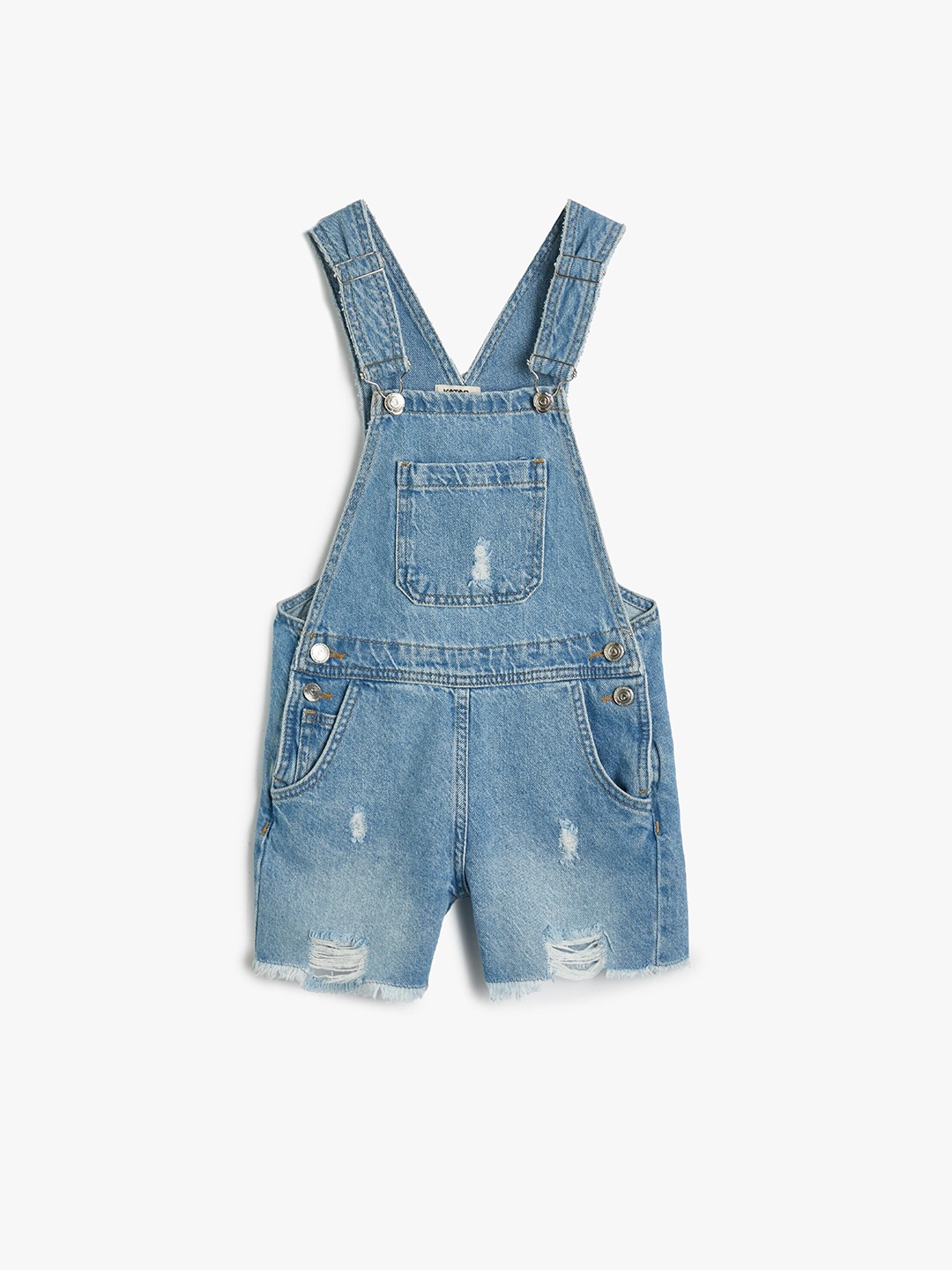 

Koton Girls Short Denim Dungarees, Blue