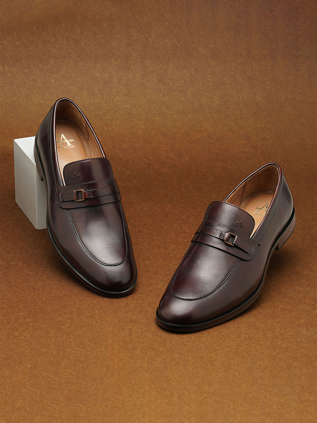 

Arrow Men Leather Formal Loafers, Brown