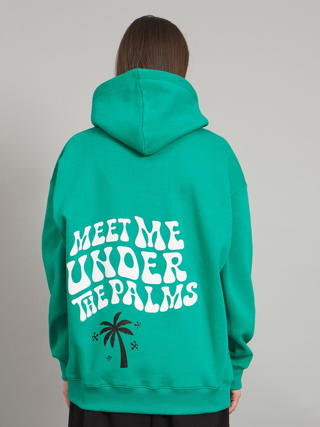 

GRIFFEL Typography Printed Hooded Sweatshirt, Green