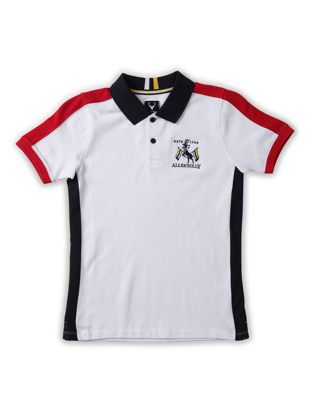 

Allen Solly Junior Boys Polo Collar Short sleeves Cotton T-shirt, White
