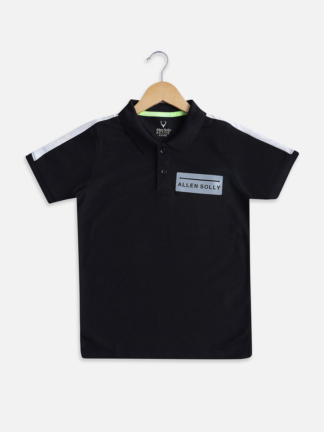 

Allen Solly Junior Boys Typography Polo Collar Cotton T-shirt, Black