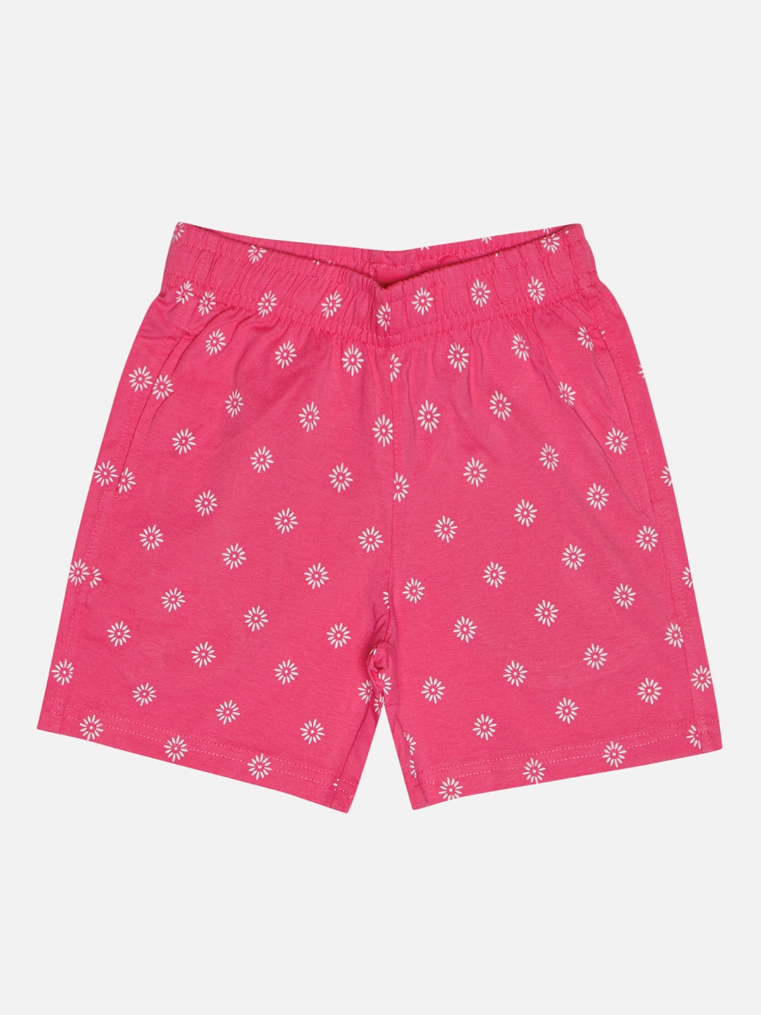 

Bodycare Kids Girls Conversational Printed Cotton Shorts, Pink