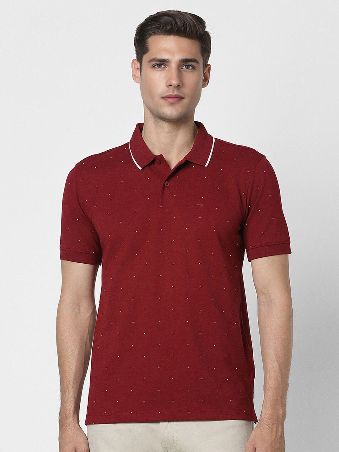 

Peter England Polo Collar Cotton T-shirt, Red