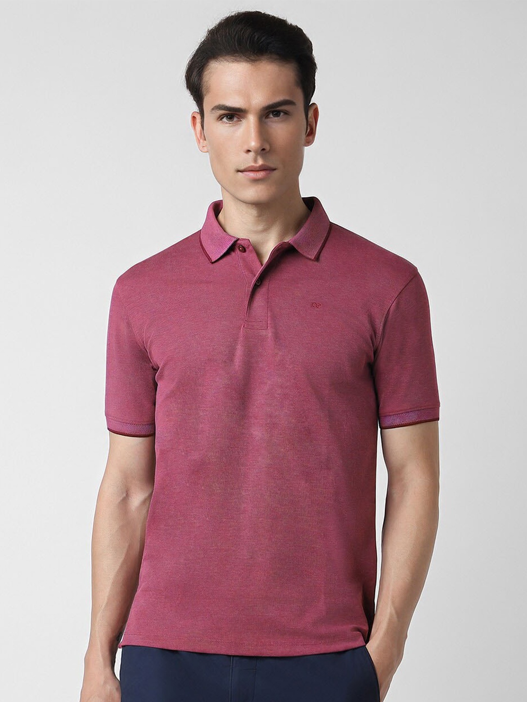 

Peter England Polo Collar Cotton T-shirt, Pink