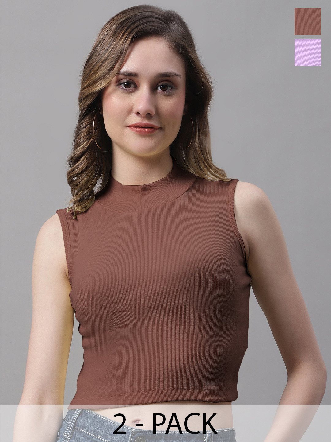 

FBAR Cotton Crop Top, Purple