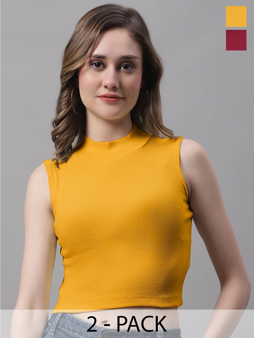 

FBAR Cotton Fitted Crop Top, Maroon