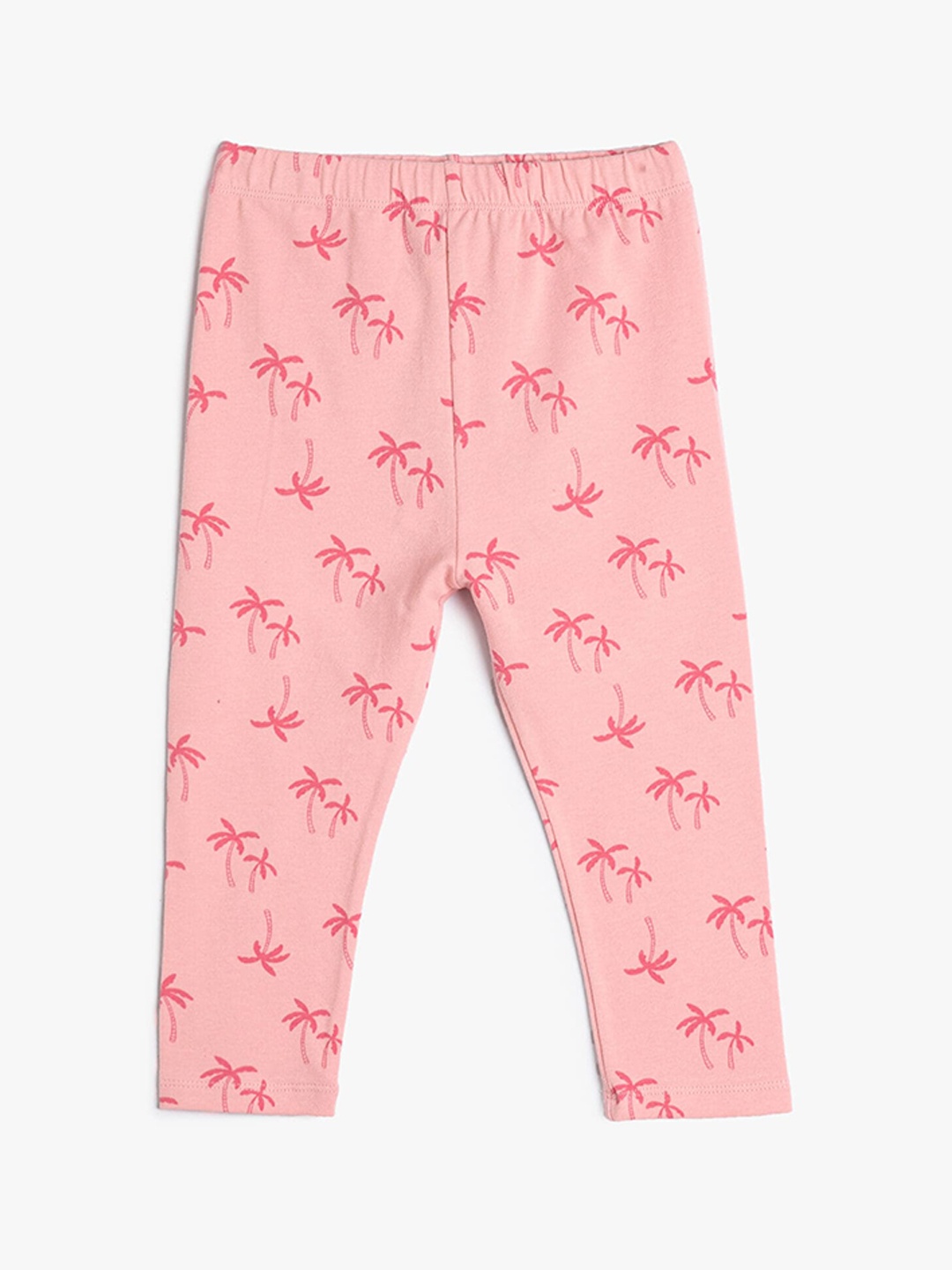 

Koton Girls Printed Ankle-Length Leggings, Pink