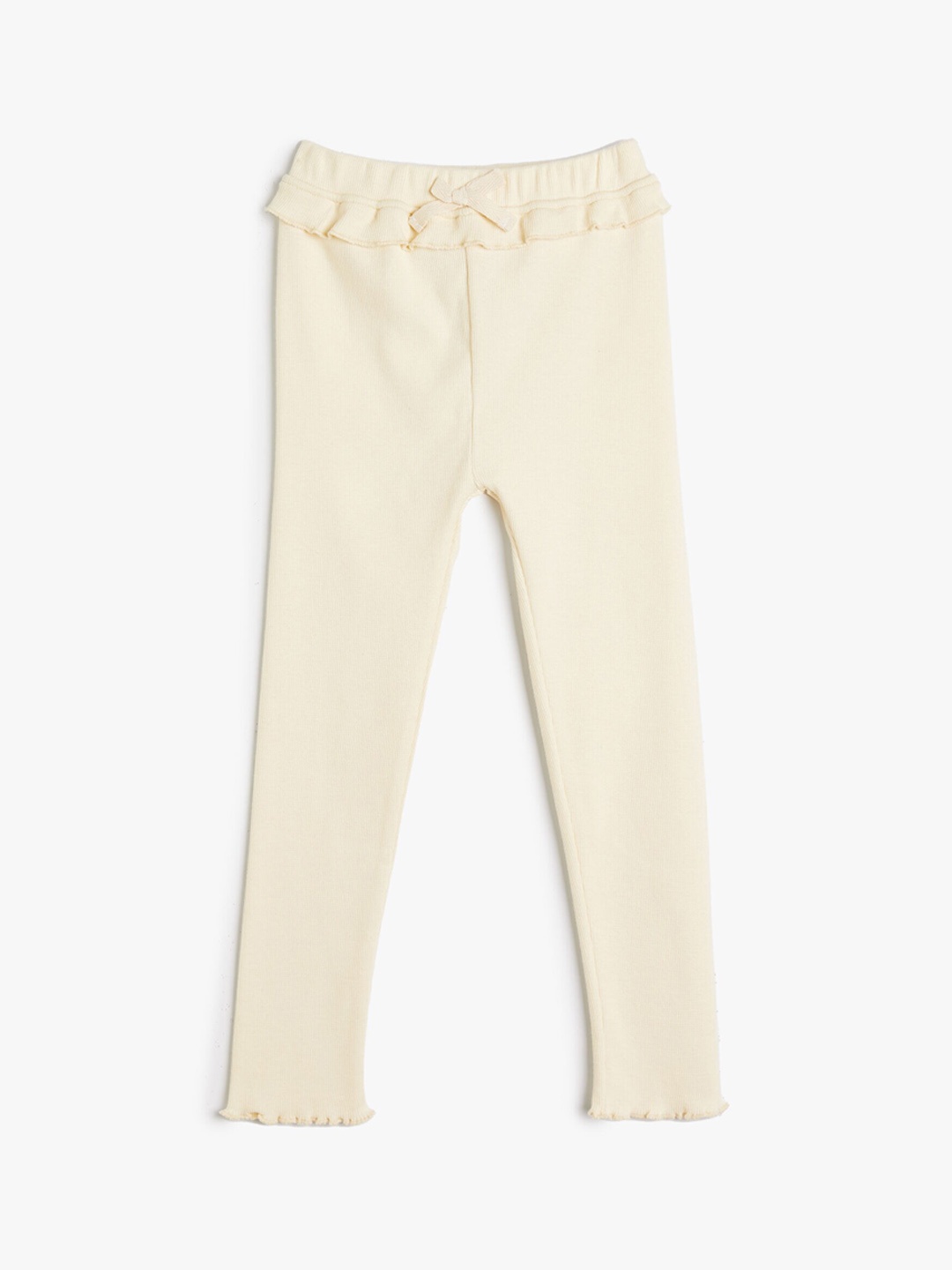 

Koton Girls Ankle-Length Leggings, Beige