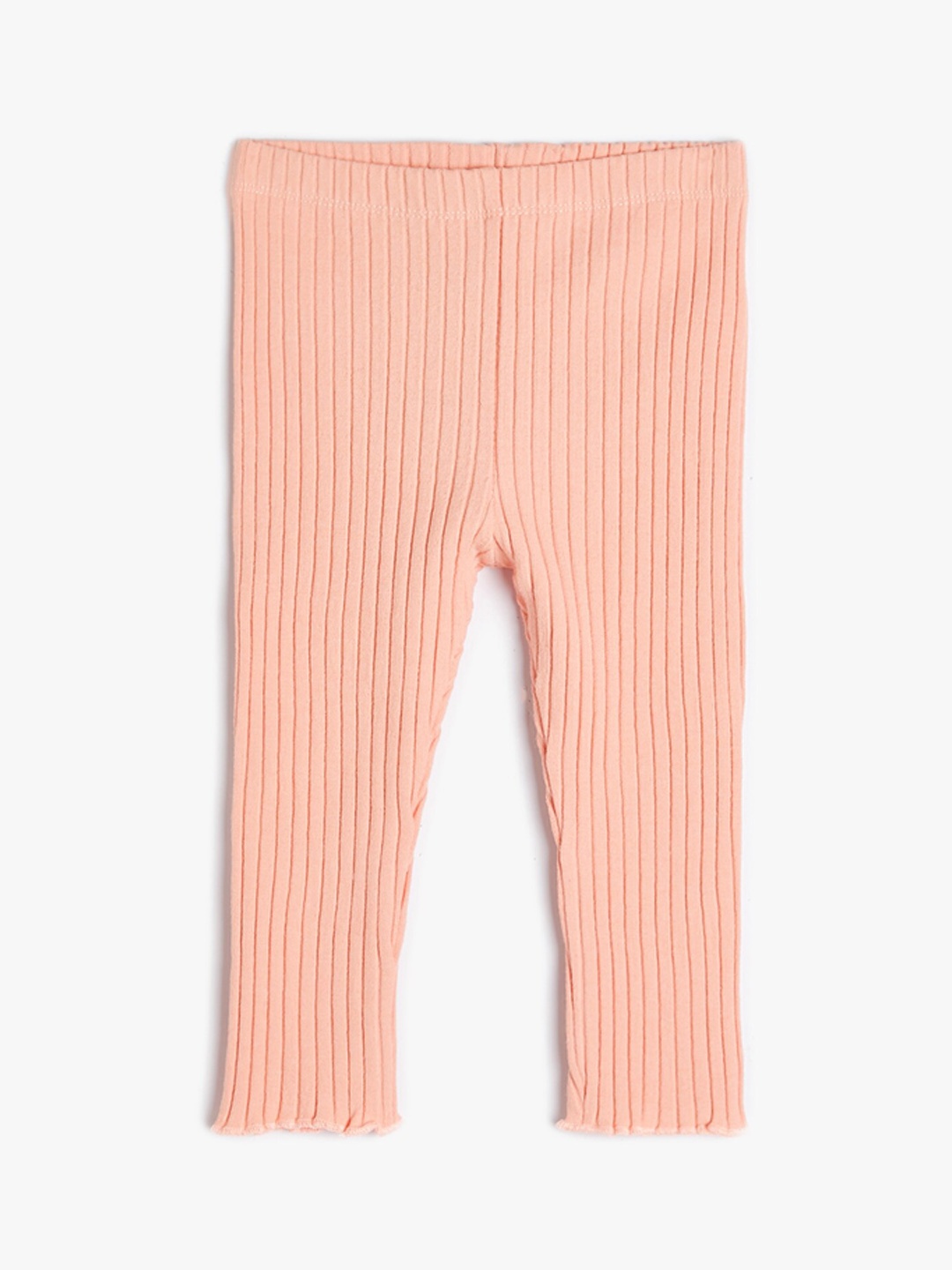 

Koton Girls Ribbed Ankle-Length Leggings, Pink