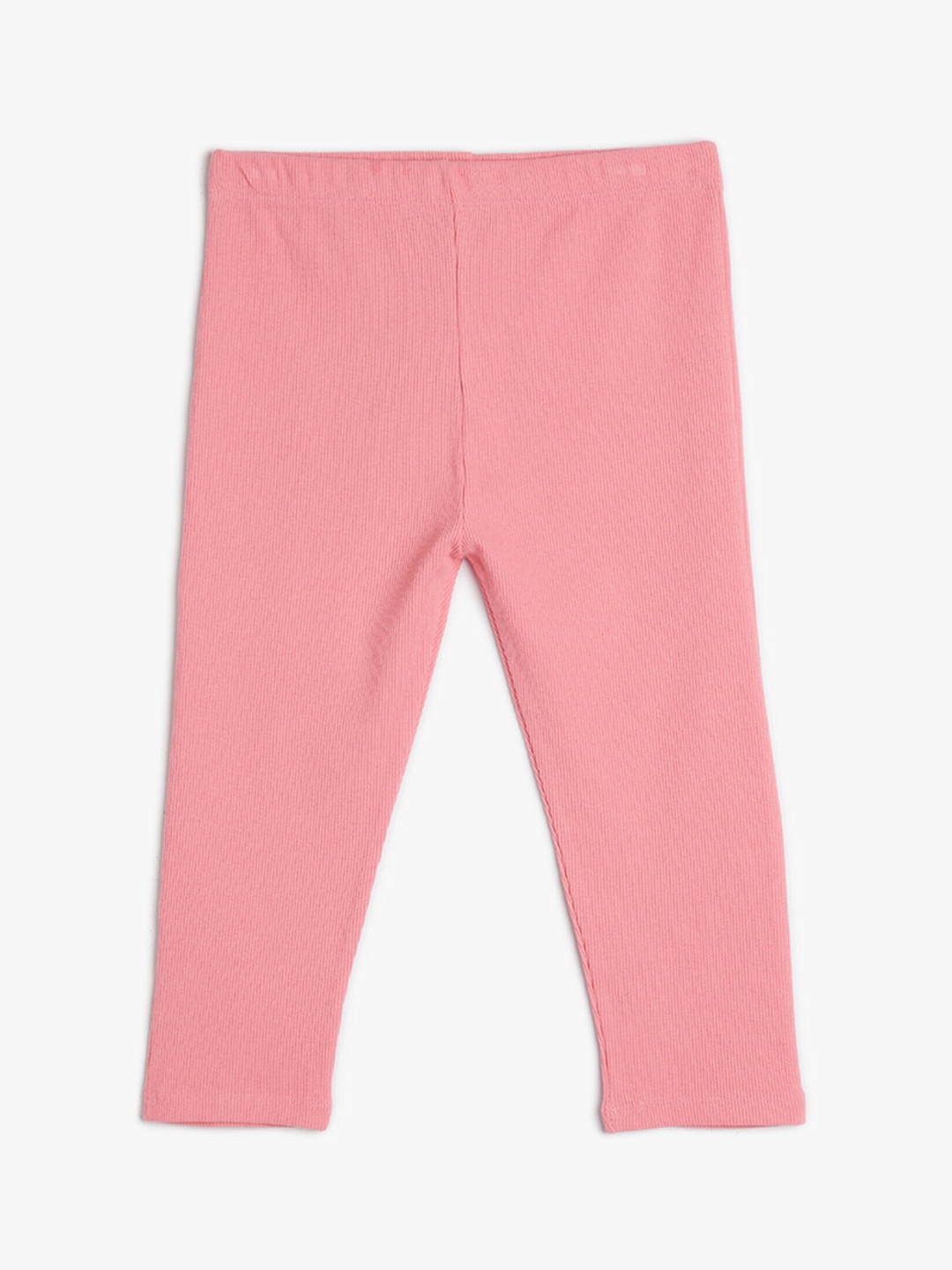 

Koton Girls Self-Design Ankle-Length Leggings, Pink