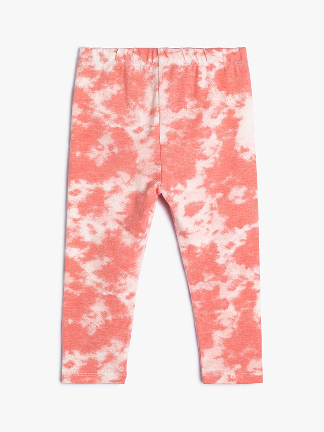 

Koton Girls Tie & Dye Ankle Length Leggings, Peach