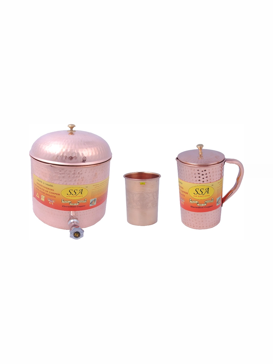 

Shivshakti Arts Brown 3 Pcs Copper Jug
