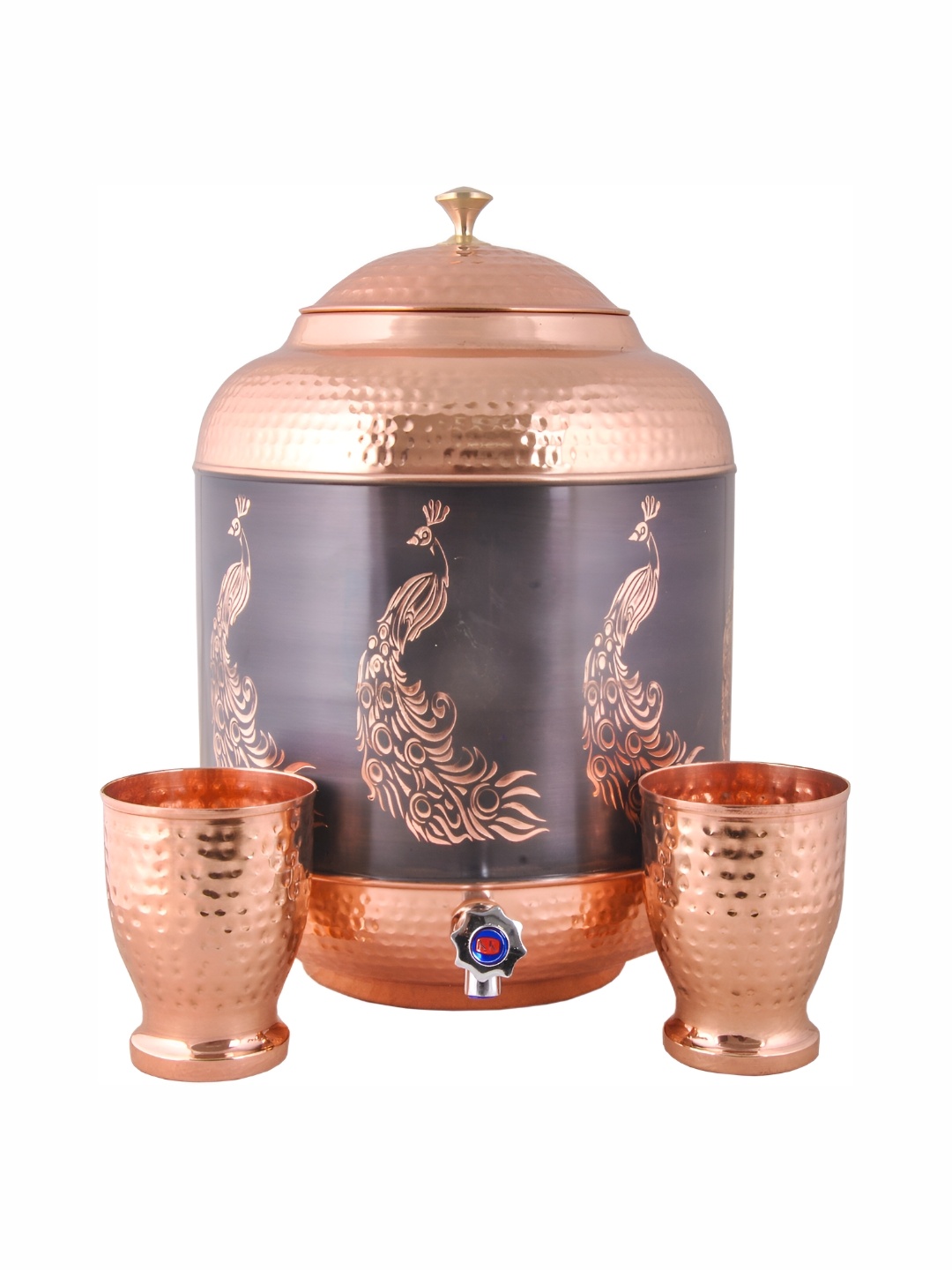 

Shivshakti Arts Brown 3 Pieces Copper Water Jug 2l