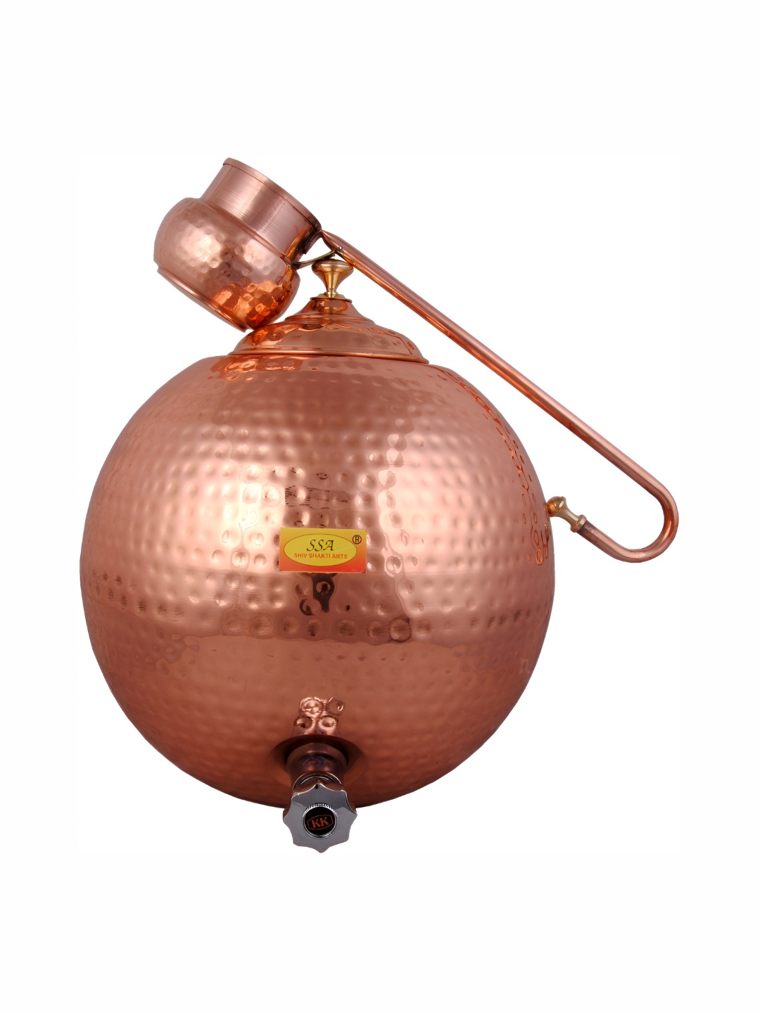 

Shivshakti Arts Brown 2 Peces Textured Copper Water Pot Set