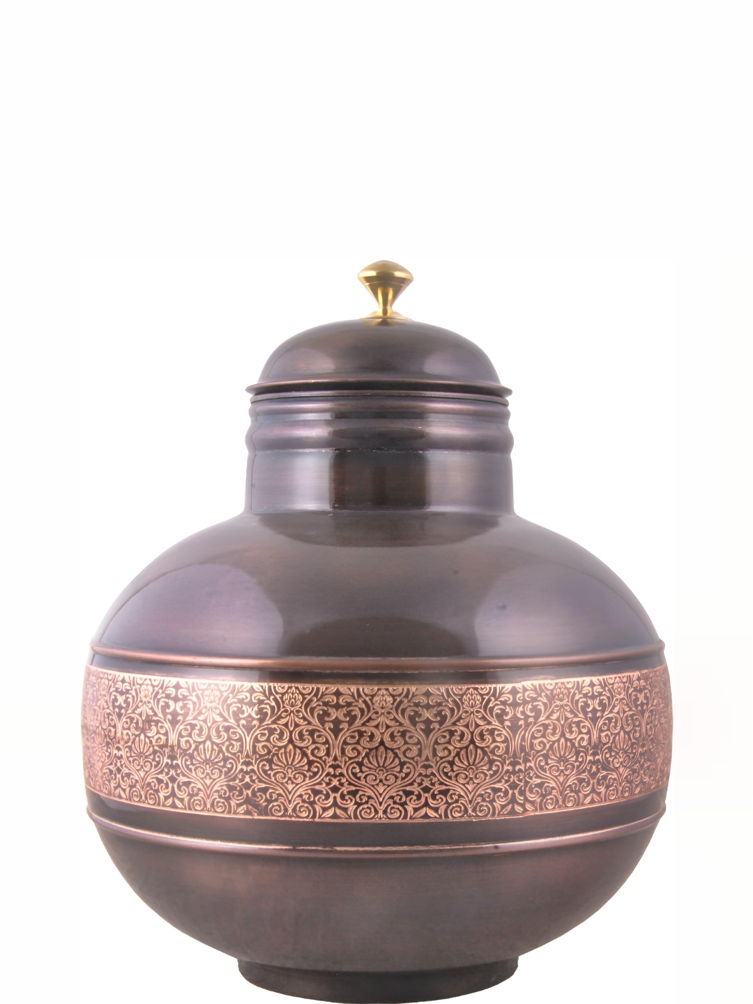 

Shivshakti Arts Black & Copper Tonned Easy to Clean Copper Water Jug 8 L