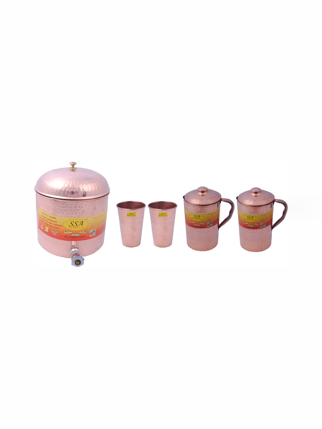 

Shivshakti Arts Copper Toned 5 Pcs Water Jug 12 ltr